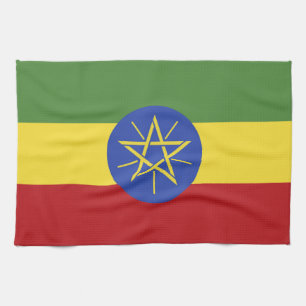 Ethiopia flag tea towel