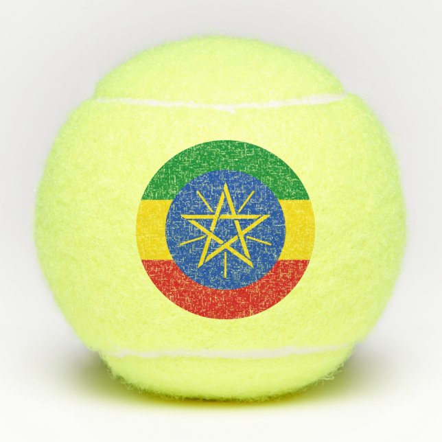 Ethiopia Flag Tennis Balls (Front)