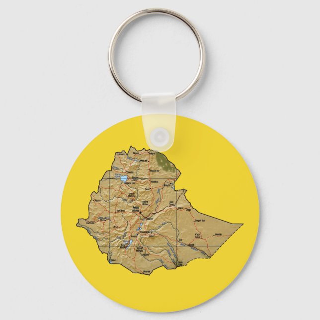Ethiopia Map Keychain (Front)
