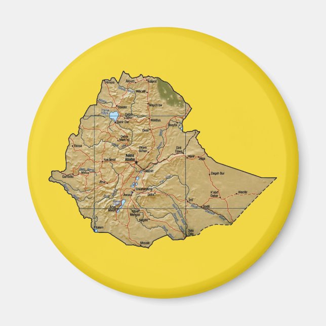 Ethiopia Map Magnet (Front)