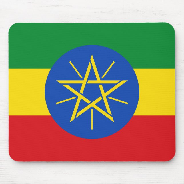 Ethiopia National World Flag Mouse Pad (Front)
