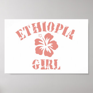 Ethiopia Pink Girl Poster