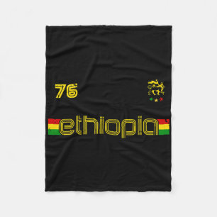 Ethiopia -reggae Rastafari Jamaica Footll Soccer S Fleece Blanket