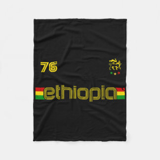 Ethiopia -reggae Rastafari Jamaica Footll Soccer S Fleece Blanket