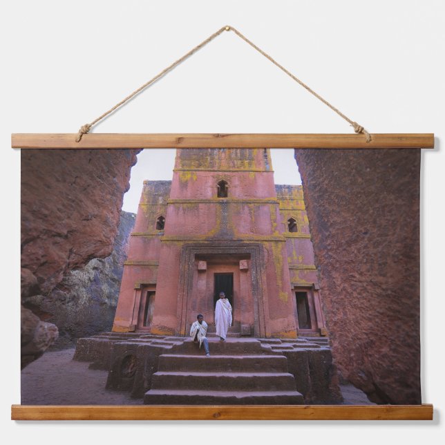 Ethiopia Rock-Hewn Churches Lalibela Bete Giyorgis Hanging Tapestry (Front)