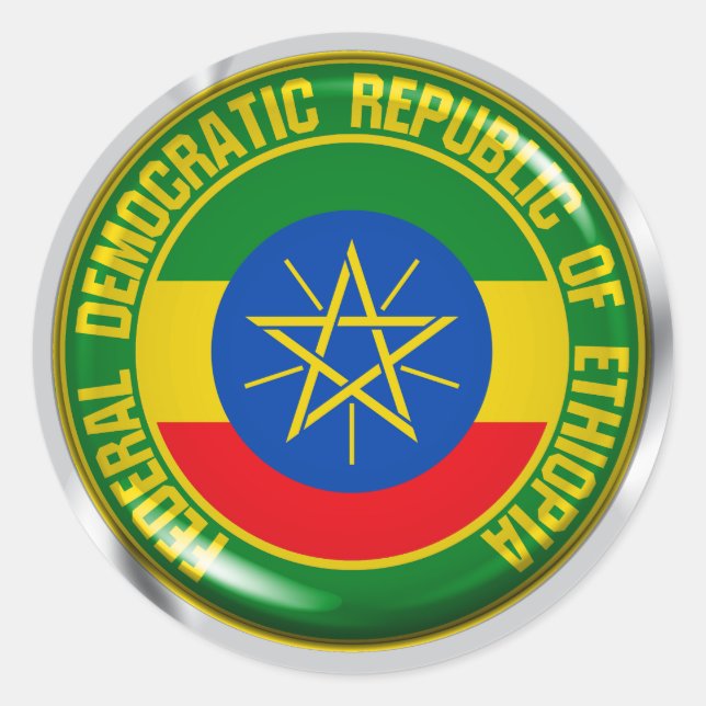 Ethiopia Round Emblem Classic Round Sticker (Front)