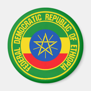 Ethiopia Round Emblem Magnet