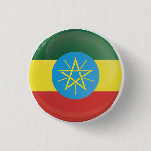 Ethiopia  Round Icon Flag 3 Cm Round Badge