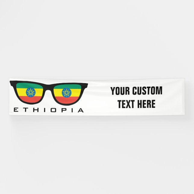 Ethiopia Shades custom text & colour banner (Horizontal)