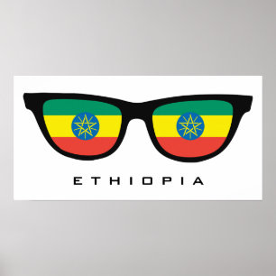 Ethiopia Shades custom text & colour poster