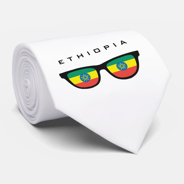 Ethiopia Shades custom text & colour tie (Rolled)