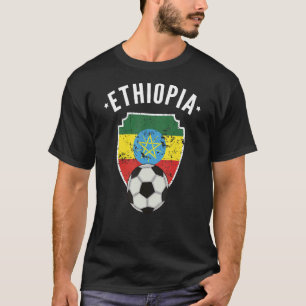 Ethiopia Soccer Ethiopia Flag Football Ethiopian P T-Shirt