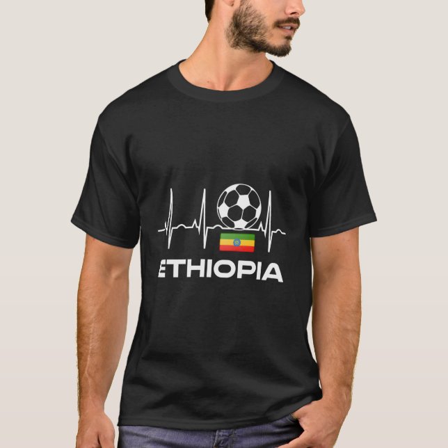 Ethiopia Soccer Jersey Ethiopian Football Gif T-Shirt (Front)