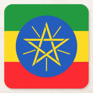 Ethiopia Square Paper Coaster
