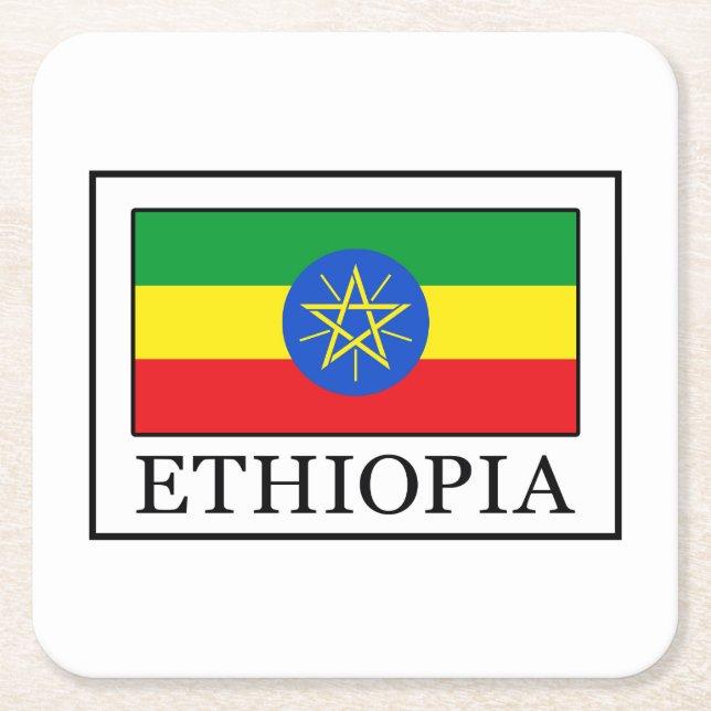 Ethiopia Square Paper Coaster (Front)