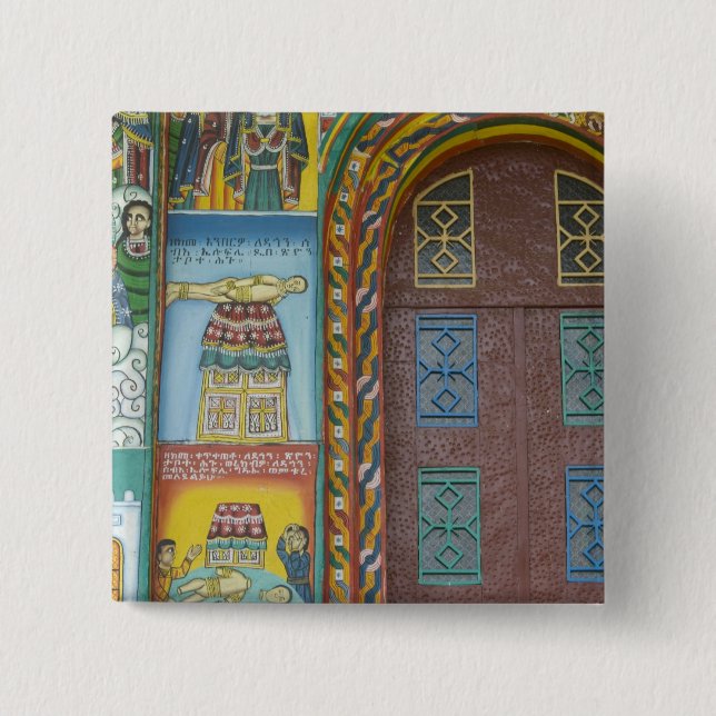 Ethiopia:  Tigray Region, Axum, Christ Church, 15 Cm Square Badge (Front)
