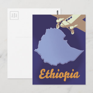 Ethiopia travel poster postcard