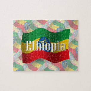 Ethiopia Waving Flag Jigsaw Puzzle
