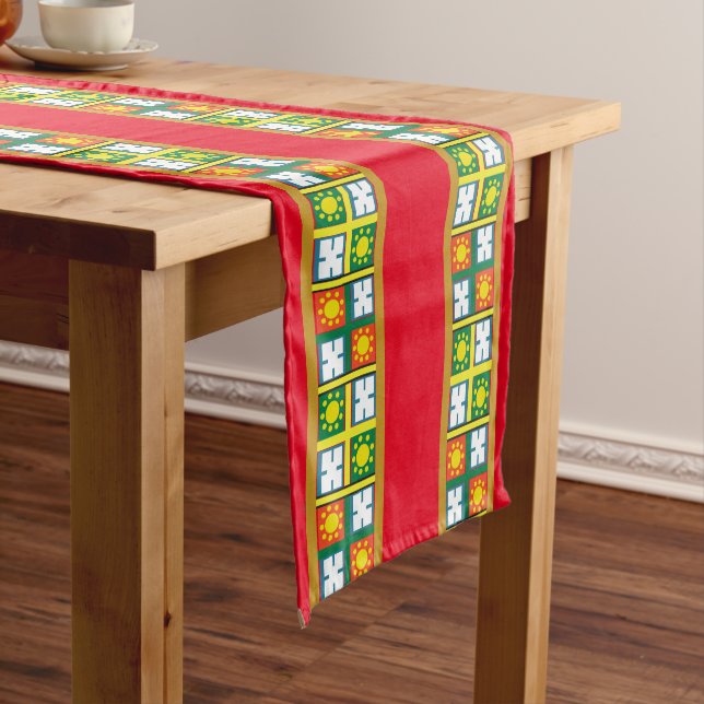 Ethiopian art border  medium table runner (In Situ)