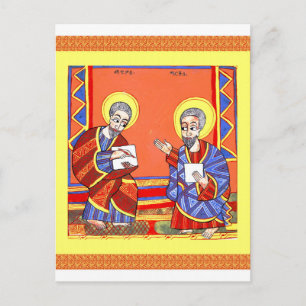 Ethiopian-Bible-Saint-Luke-Saint-John Postcard