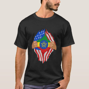 Ethiopian Blood Inside Me Ethiopia Flag Gift T-Shirt