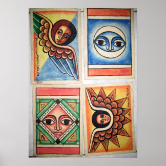 Ethiopian Church Painting - Angels Artwork Poster