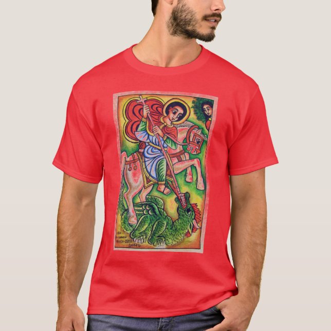 Ethiopian Church Painting - Kidus Gebreal Gabriel T-Shirt (Front)