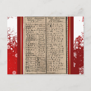 Ethiopian-Coptic Alphabet Postcard