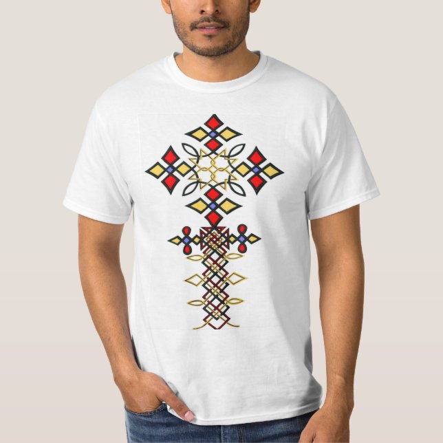 Ethiopian Cross Design Men's T-Shirt (Front)