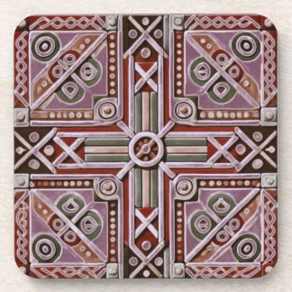 Ethiopian Design Influence Hard Plastic Coaster