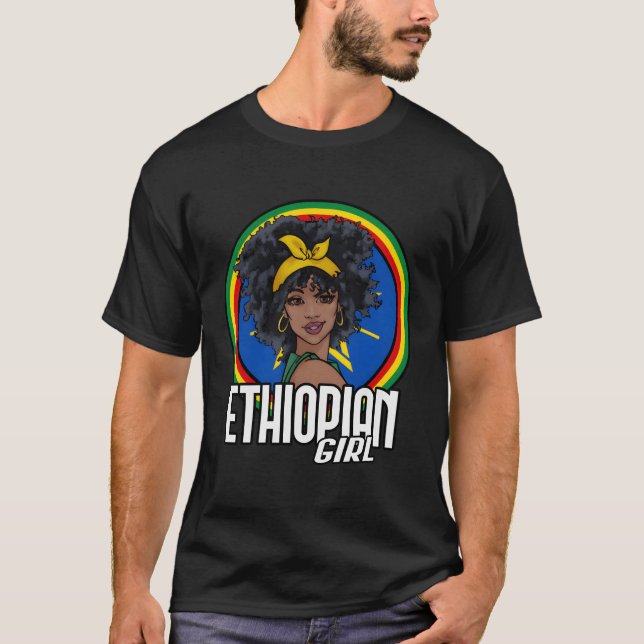 Ethiopian Ethiopia Flag T-Shirt (Front)