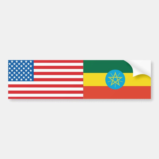 Ethiopian Flag Bumper Sticker (Front)