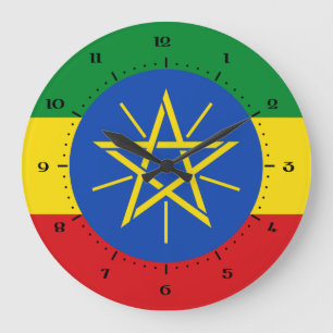 Ethiopian flag Clocks