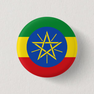 Ethiopian Flag, Flag of Ethiopia 3 Cm Round Badge