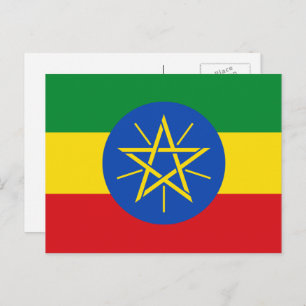 Ethiopian Flag, Flag of Ethiopia Postcard