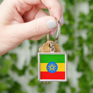 Ethiopian flag key ring