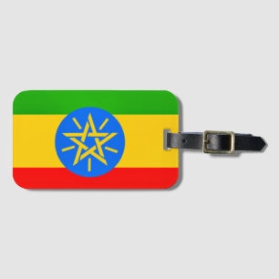 Ethiopian flag luggage tag