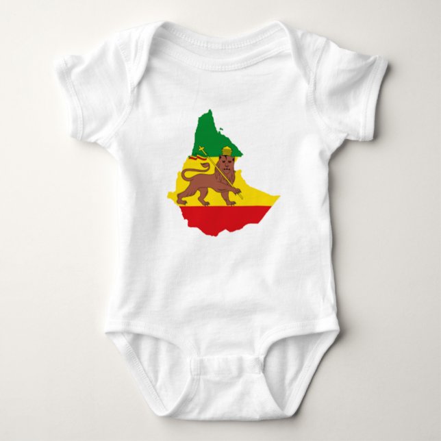 Ethiopian flags pr line 👍😂😂👌 baby bodysuit (Front)