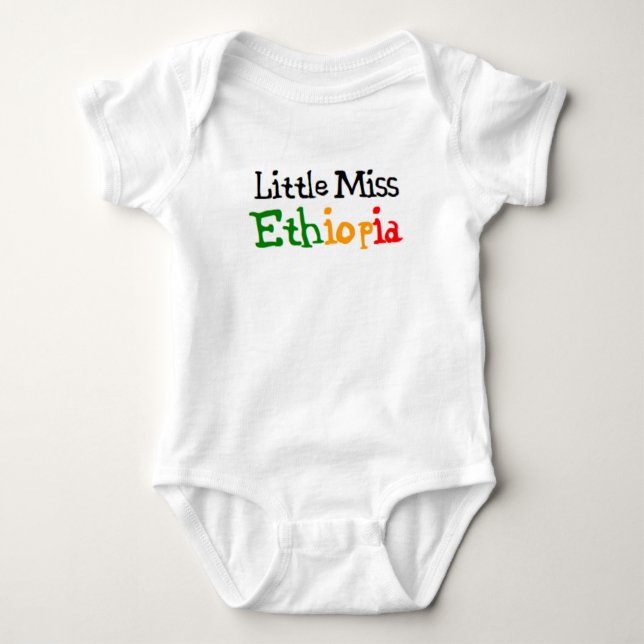 ethiopian little miss baby bodysuit (Front)
