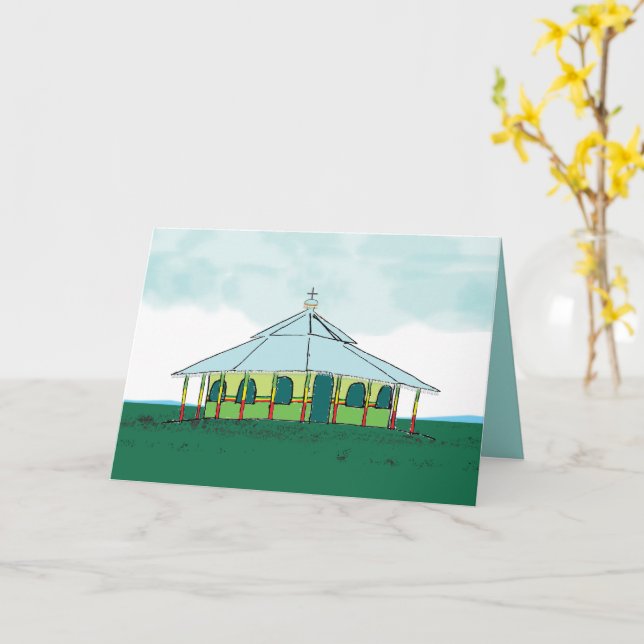 Ethiopian Orthodox Tewahedo Church የኢትዮጲያ  Card (Yellow Flower)