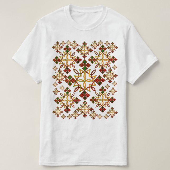 Ethiopian Rootz Meskel Cross T-Shirt (Design Front)