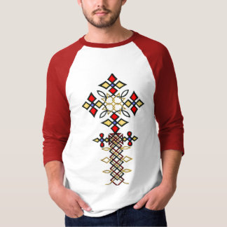Ethiopian Rootz Traditional Cross Sleeve T-Shirt