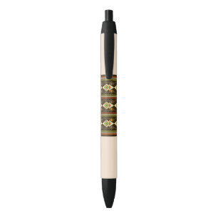 Ethiopian Tebeb Pattern Black Ink Pen