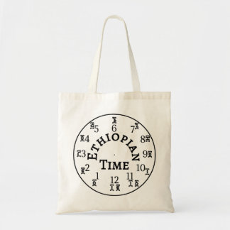 Ethiopian Time Telling Clock - Amharic & English Tote Bag