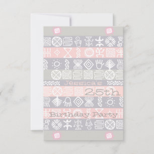 Ethnic 25th Birthday Party Invitation
