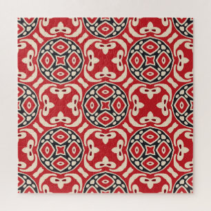 Ethnic Abstract Festive Vintage Ornament Jigsaw Puzzle