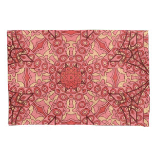 Ethnic Abstract Flower, Mandalas Seamless. Pillowcase