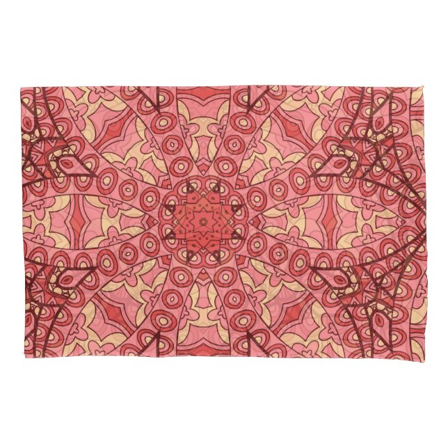 Ethnic Abstract Flower, Mandalas Seamless. Pillowcase (Front)