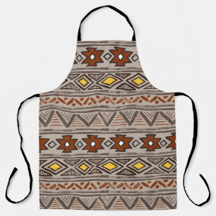 Ethnic Abstract: Hand-Drawn Pattern Apron