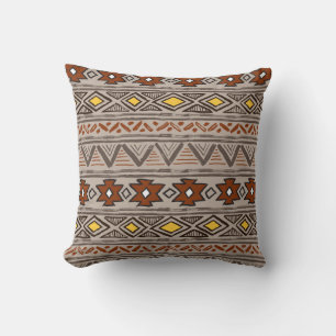 Ethnic Abstract: Hand-Drawn Pattern Cushion